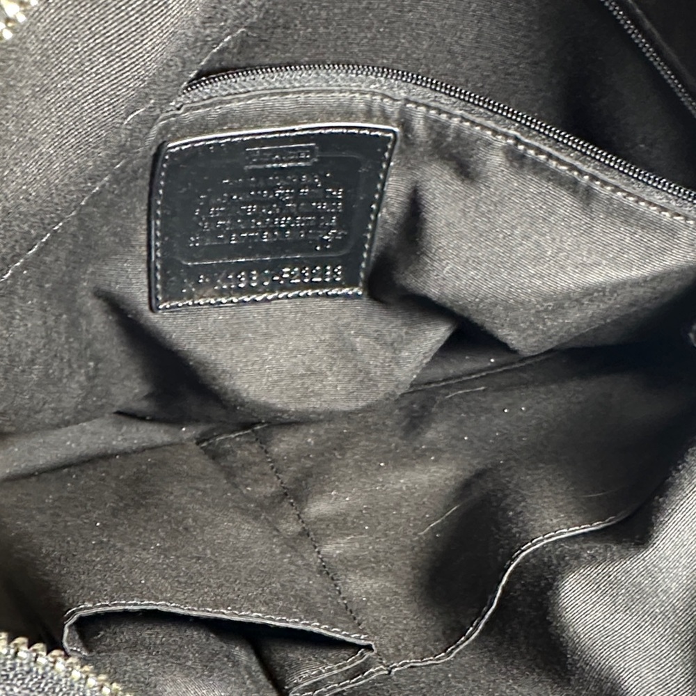 Coach Zebra Print Shoulder Bag in Black and Tan - Picture 4 of 4